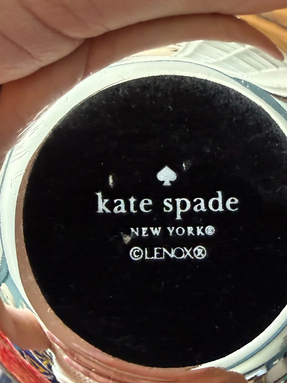kate spade Silver Ring Dish with Teal Bow Accent